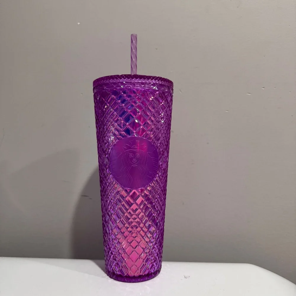 Starbucks Studded Tumbler Venti 24oz Purple Iridescent New Cold Cup 011140544
